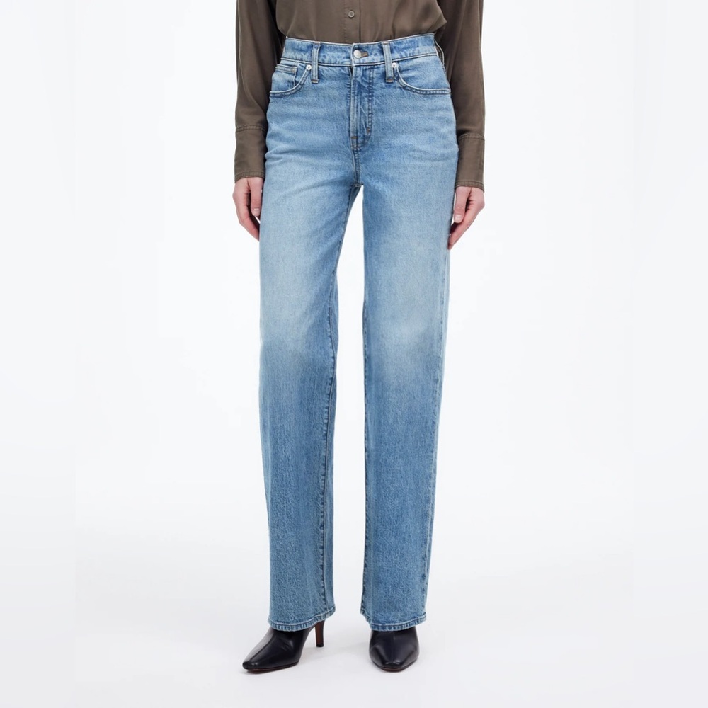 Madewell The Perfect Vintage Straight-Leg High-Waisted Medium Wash Jeans Size 27